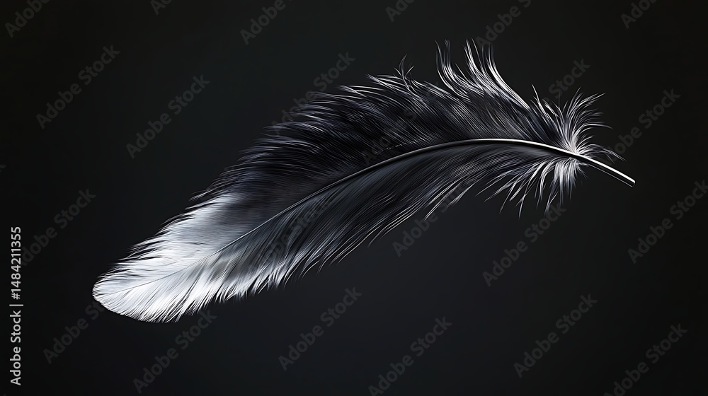 Obraz premium Elegant dark feather