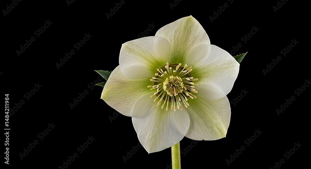 Obraz premium Luminous Hellebore: A Botanical Study