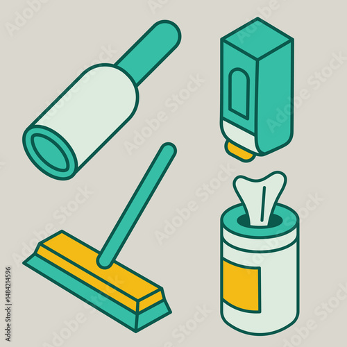Cleaning and Hygiene Cartoon Icon
