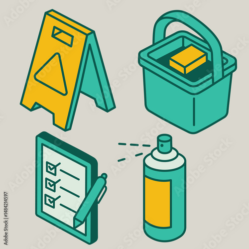 Cleaning and Hygiene Cartoon Icon