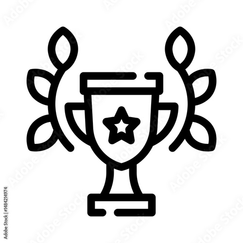 trophy line icon