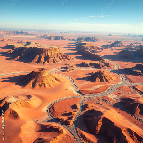 abstract landscape of the deserts of Africa from the air emulating the shapes and colors of warrior's dream, Genre: Abstract a fossil worm, from the abstract to the figurative