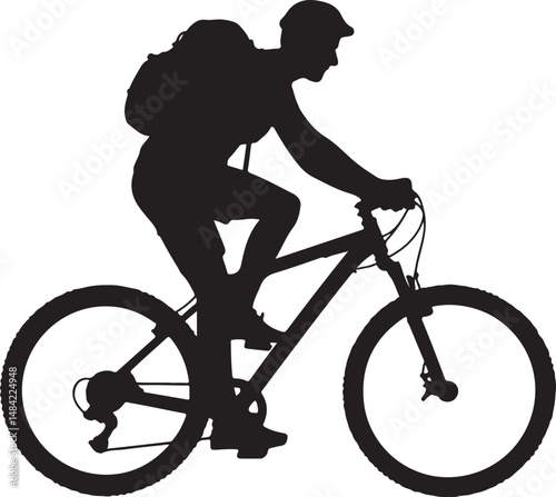 Mountain Biker in Action Silhouette

Off-Road Cycling Adventure Vector

Extreme Downhill MTB Scene

Mountain Bike Rider Jumping Silhouette

Cyclist on Rocky Trail Vector Design