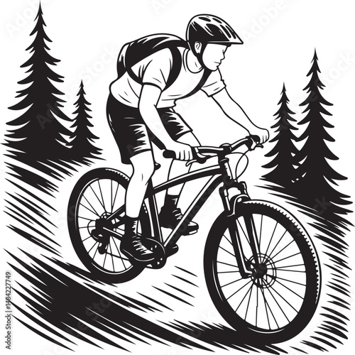 “Mountain Bike Vector Bundle | MTB Clipart, Cycling SVG, Downhill & Trail Biking Silhouettes for T-Shirts