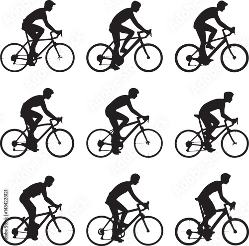 “Mountain Bike Vector Bundle | MTB Clipart, Cycling SVG, Downhill & Trail Biking Silhouettes for T-Shirts