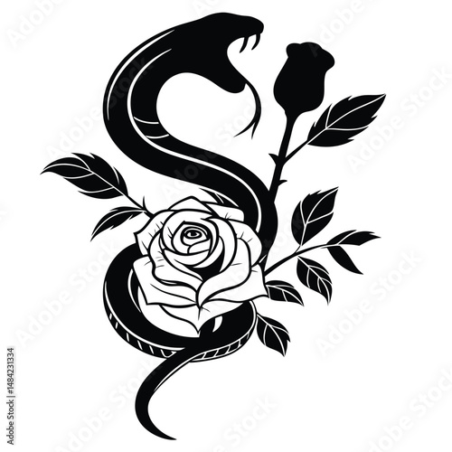 a-snake-coiled-around-a-bleeding-rose--love-and-de.eps