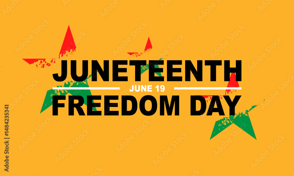 Obraz premium Juneteenth freedom day template design.