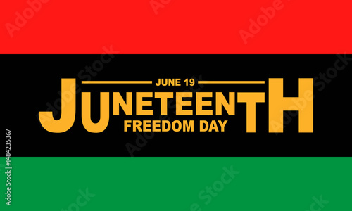 Juneteenth freedom day template design.