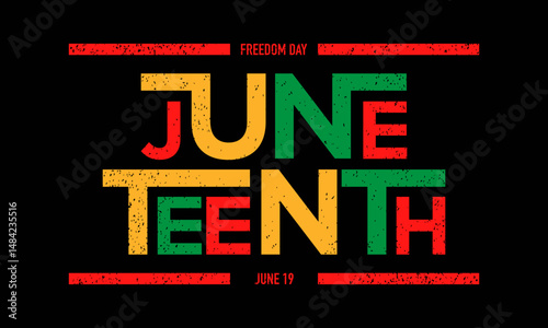 Juneteenth freedom day template design.