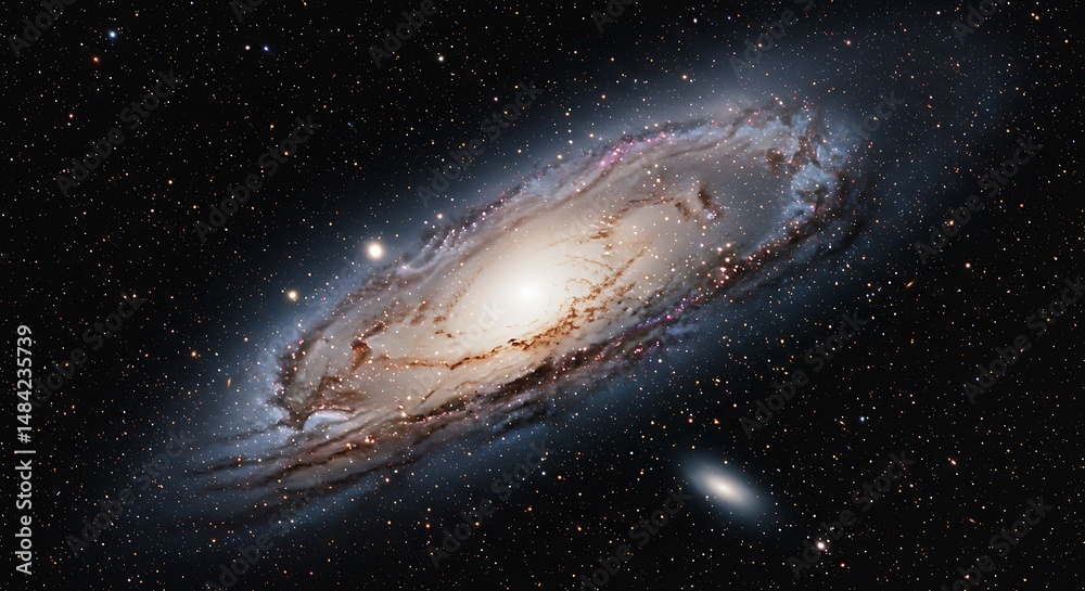 Fototapeta premium Cosmic Swirl: A Galactic Tapestry