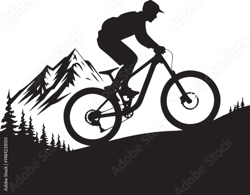 Mountain Bike Silhouette | Cycling Vector Clipart"

"Mountain Biker Illustration | Extreme Sports SVG"

"Off-Road Bicycle Vector | MTB Rider Design"

"Mountain Biking Clipart | Adventure Cycling Art"
