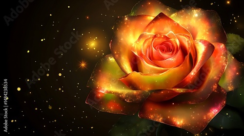 Glowing rose
