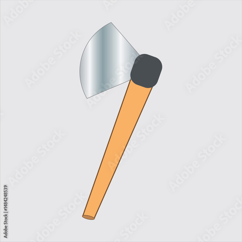 Wooden Handled Axe Illustration and nice graphic art