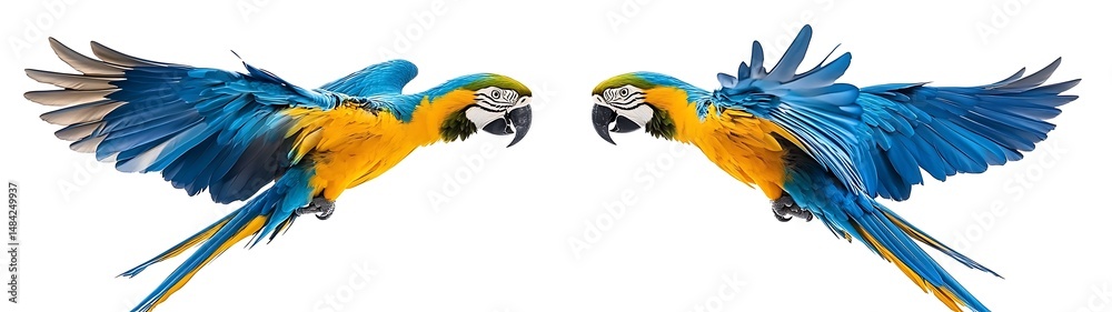 Fototapeta premium Macaw Birds in Flight. (1)