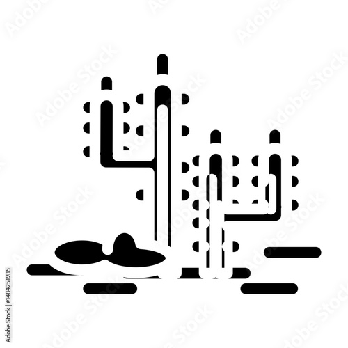 cactus glyph icon