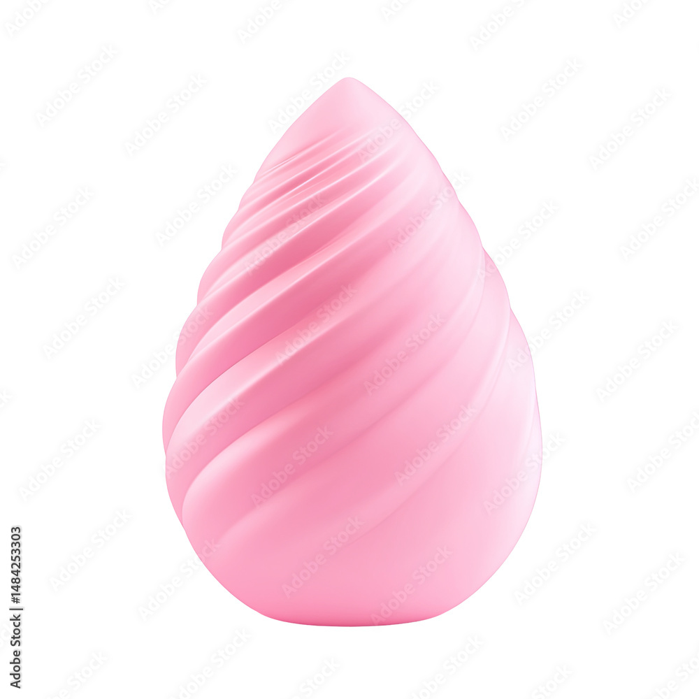 Soft, pink, teardrop-shaped cosmetic tool Soft, pink, teardrop-shaped cosmetic tool