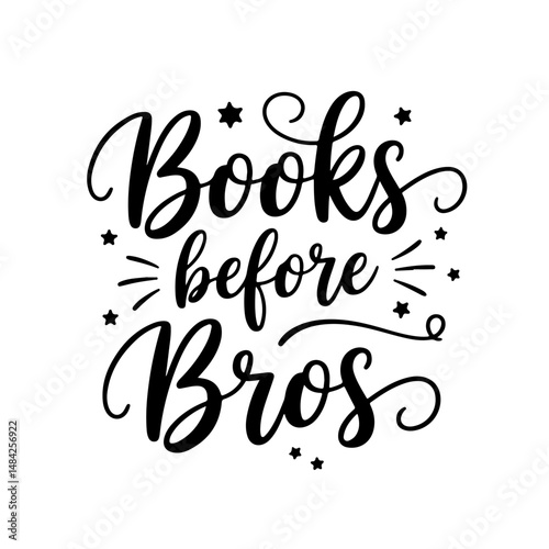Books Before Bros. Vector Design Isolated on White Background