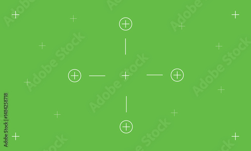 Tracking Markers Camera Focus Overlay VFX Motion Green Screen Background.