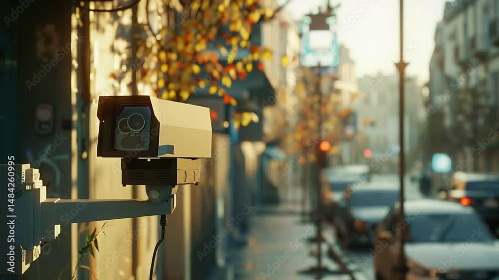 Traffic Camera Street cinematic footage 4K Videos