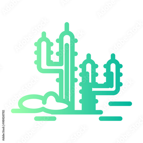 cactus gradient icon