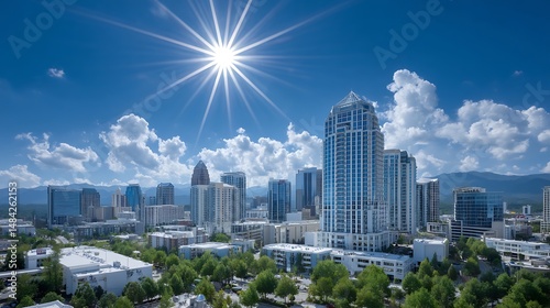 Sunny Greenville with SC Skyline Urban Oasis.