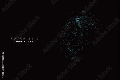 futuristic abstract digital cyan wave line art, dynamic 3d terrain mesh with particle grid, technology wireframe landscape, cyber data flow visualization for modern sci-fi background creative design