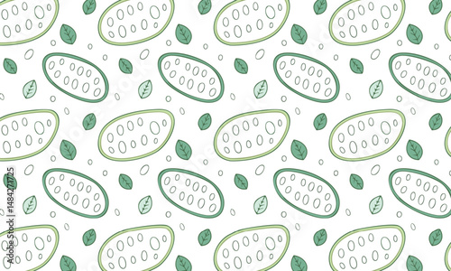 vector seamless pattern with leaves