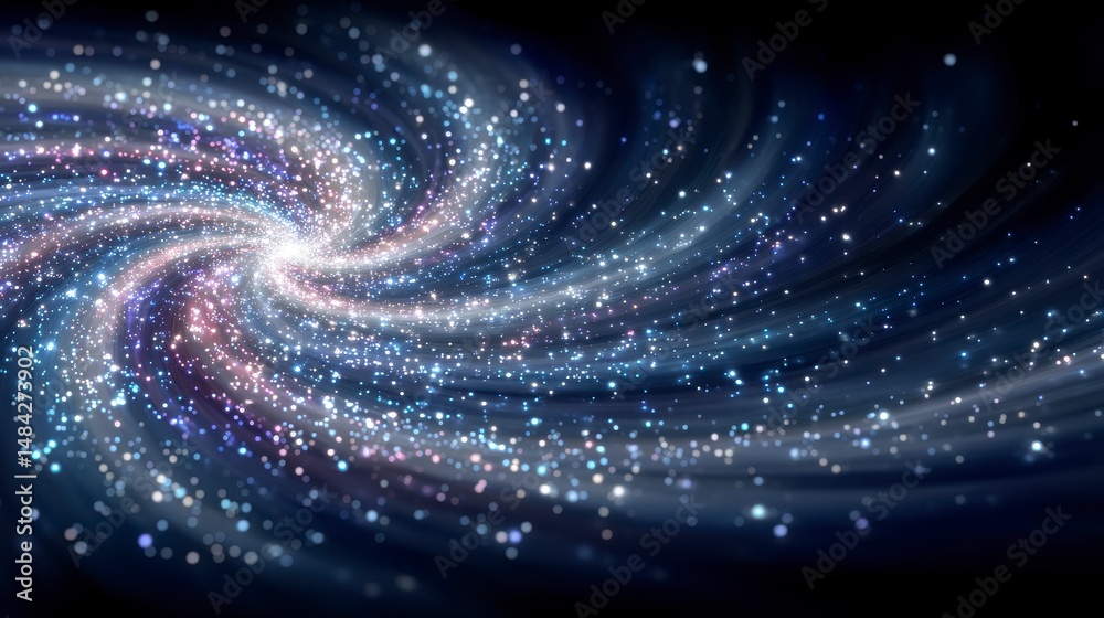 Cosmic Nebula Swirling Galaxy Stars Space Background