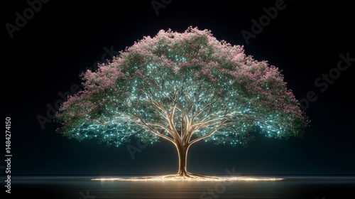 Illuminated Tree of Life  AI  Nature  Growth  Wellbeing