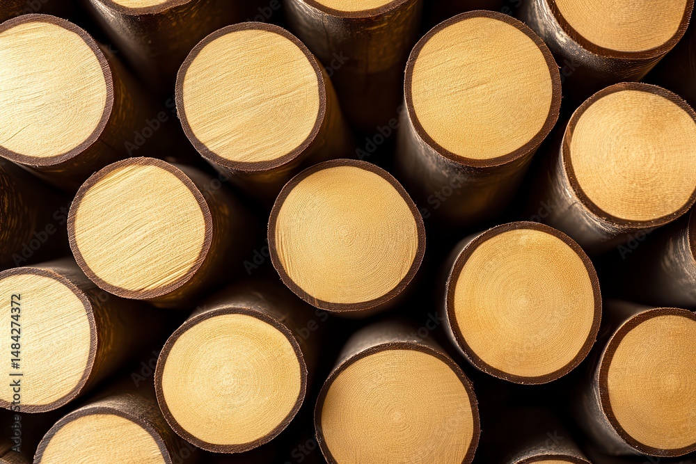 Golden and Brown Cylindrical Objects Texture Background Golden and Brown Cylindrical Objects Texture Background