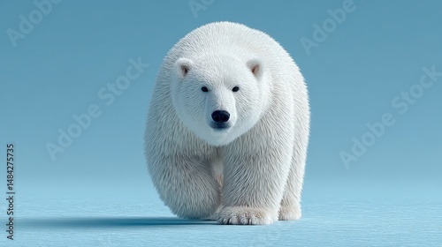 Obraz na płótnie Majestic Polar Bear Arctic Wildlife 3D Render Winter Animal Nature Photography w salonie