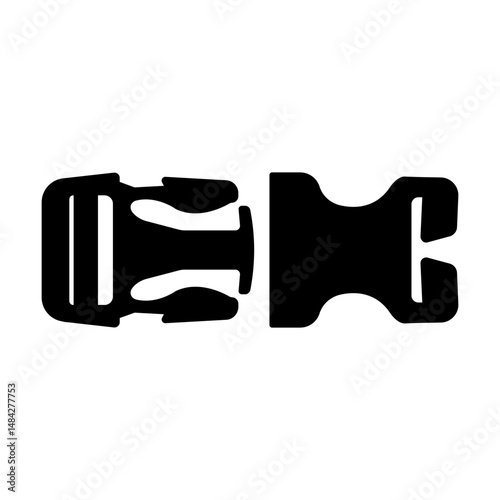 Buckle silhouette vector art white background