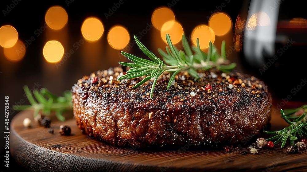 Sizzling Beef Steak Dinner Gourmet Food Photography