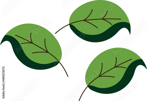 Leaves in the wind, illustration, clipart, for background designers