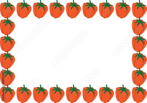 orange, yellow, bell pepper, clip art, vector illustration for background designers, frame