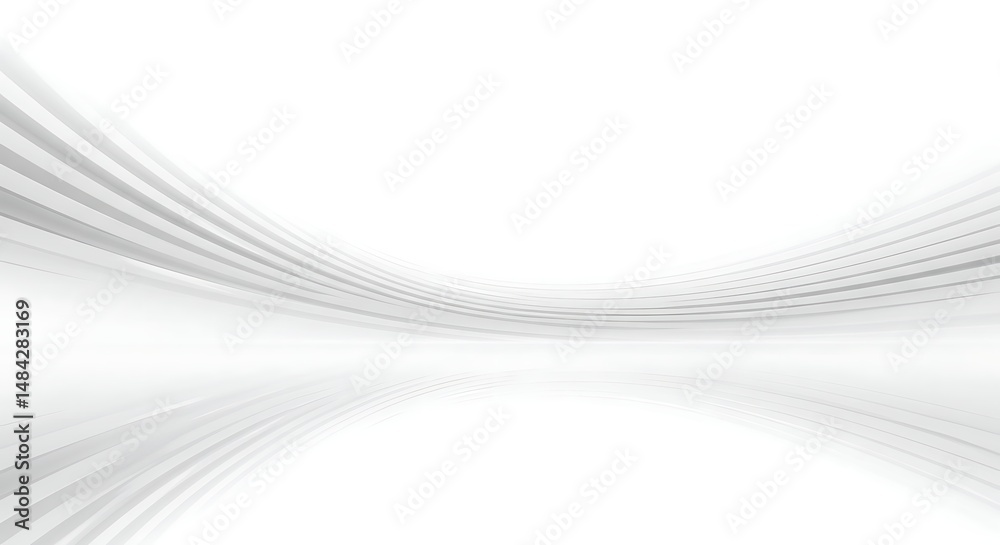 Fototapeta premium Abstract Gray Curves: Minimalist Elegance in a Serene Composition