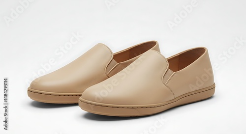 Wallpaper Mural Beige leather slip on shoes Torontodigital.ca