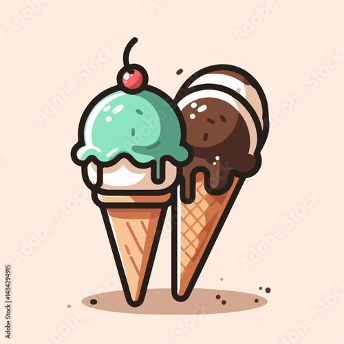 ice cream vector illustration