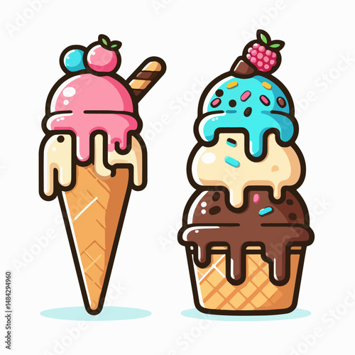 ice cream vector illustration