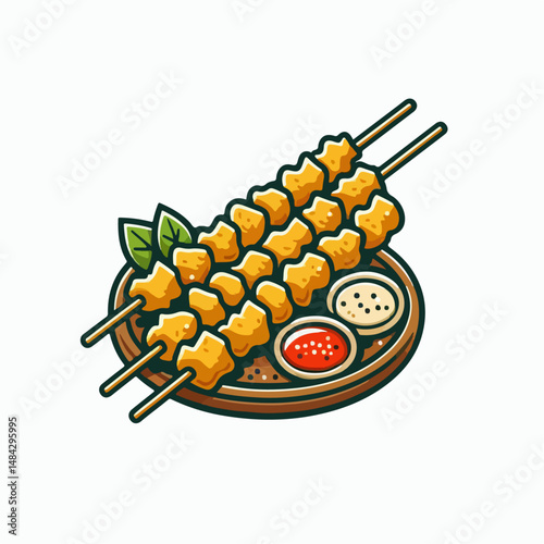 satay food vector illustration