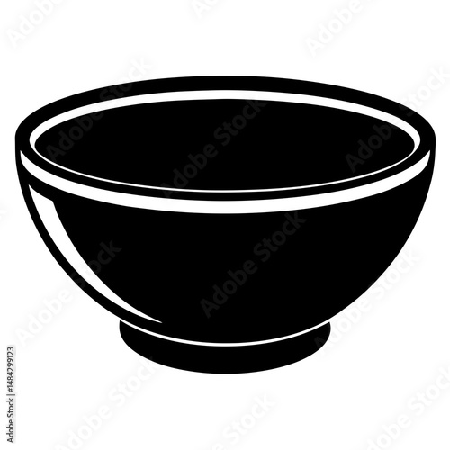 empty bowl isolated on white background