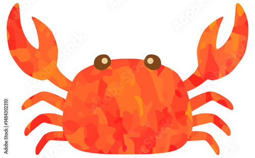 かわいいカニのイラスト ベクター素材