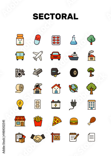 Every icon, one sector. From industry to services—all moving to build the nation's future!