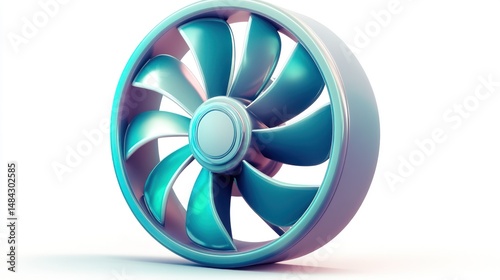 3D fan graphic