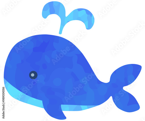 かわいいクジラのイラスト ベクター素材