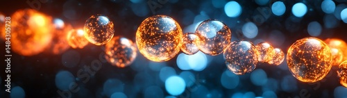 Abstract glowing spheres