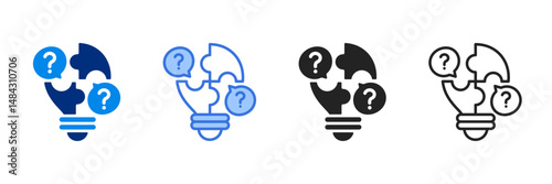 Problem  Icon Set Multiple Style Vector Illustration 