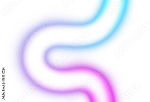 Transparent neon glowing line beams futuristic, abstract neon glowing bright curved lines lights.