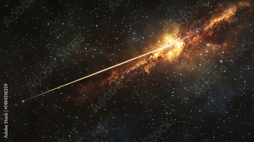 Celestial explosion in space