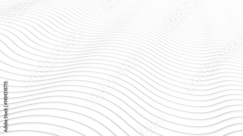 Wallpaper Mural 白い背景に柔らかく立体感のある波形ラインのアニメーション動画素材 Torontodigital.ca